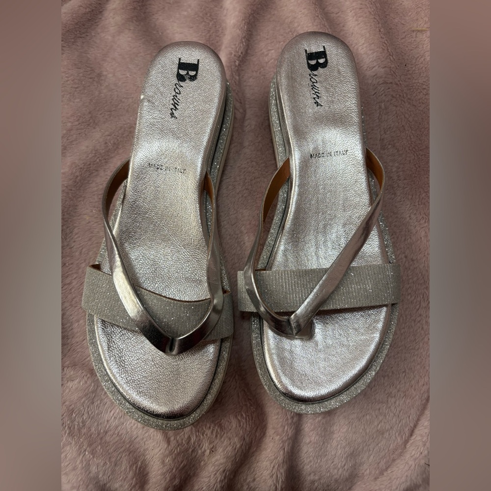 ⭐️silver sandals a bit of a platform